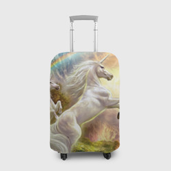 Чехол для чемодана 3D Единороги