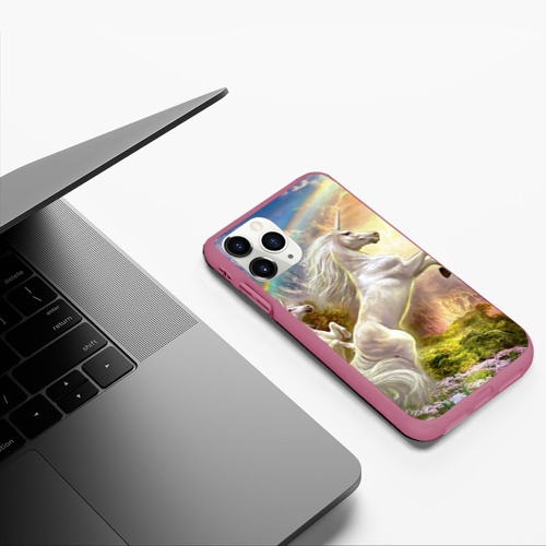 Чехол для iPhone 11 Pro матовый с принтом Единороги, фото #5