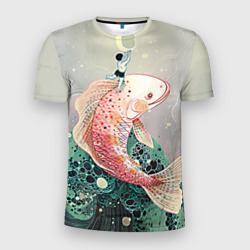 Мужская футболка 3D Slim Рыба
