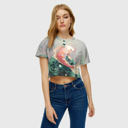 Женская футболка Crop-top 3D Рыба - фото 2