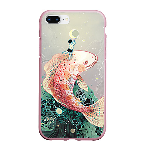 Чехол для iPhone 7Plus/8 Plus матовый Рыба, цвет розовый