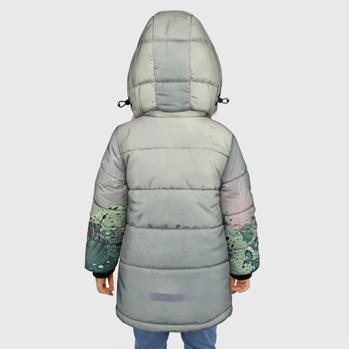 Зимняя куртка для девочек 3D Рыба, цвет черный - фото 4