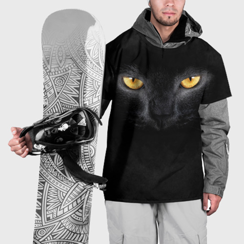 Накидка на куртку 3D Черная кошка Фото 01 Накидка на куртку 3D Черная кошка Фото 01
