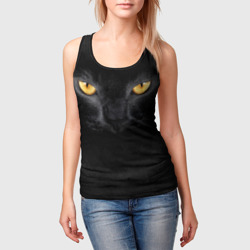 Женская майка 3D Черная кошка - фото 2