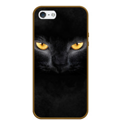 Чехол для iPhone 5/5S матовый Черная кошка