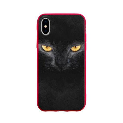 Чехол для iPhone X матовый Черная кошка Фото 01 Чехол для iPhone X матовый Черная кошка Фото 01