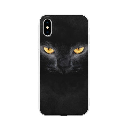 Чехол для iPhone X матовый Черная кошка Фото 01 Чехол для iPhone X матовый Черная кошка Фото 01