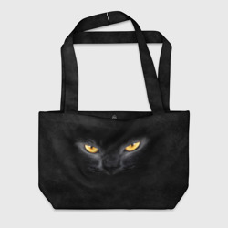 Пляжная сумка 3D Черная кошка