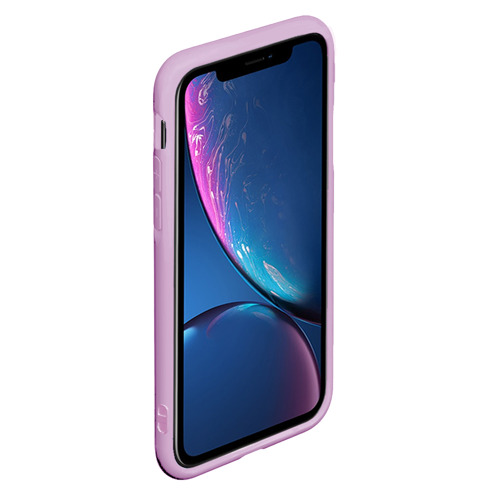 Чехол для iPhone XS Max матовый Черная кошка, цвет сиреневый - фото 2