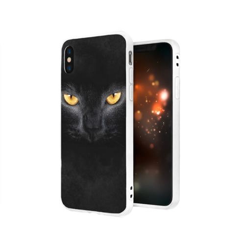 Чехол для iPhone X матовый Черная кошка Фото 01 Чехол для iPhone X матовый Черная кошка Фото 01
