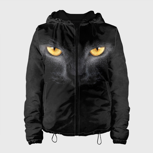 Женская куртка 3D Черная кошка, цвет черный