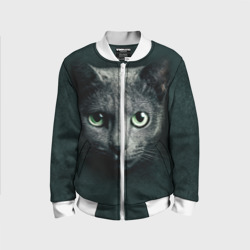Детский бомбер 3D Серый кот