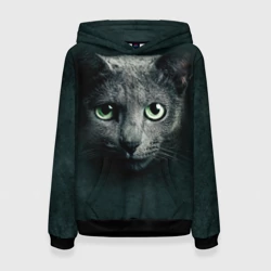 Женская толстовка 3D Серый кот