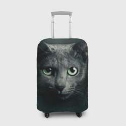 Чехол для чемодана 3D Серый кот