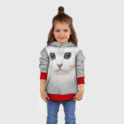 Детская толстовка 3D Белый котик - фото 2