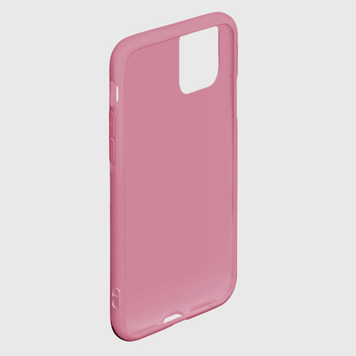 Чехол для iPhone 11 Pro матовый Белый котик, цвет малиновый - фото 4