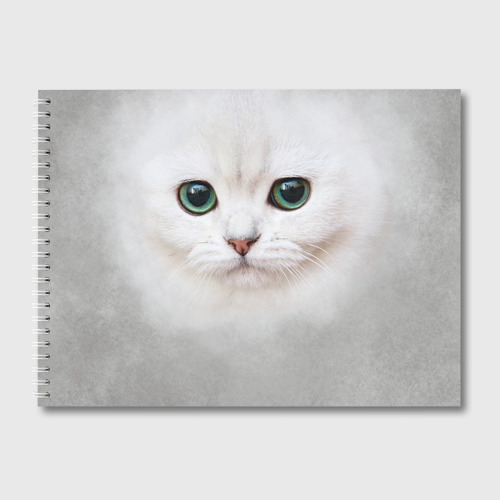Альбом для рисования Белый котик