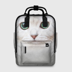 Женский рюкзак 3D Белый котик