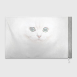 Флаг 3D Белый котик - фото 2