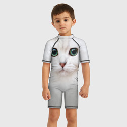 Детский купальный костюм 3D Белый котик - фото 2
