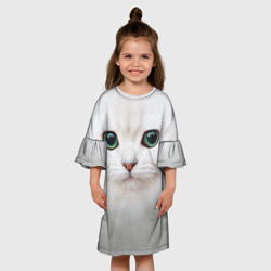 Детское платье 3D Белый котик - фото 2