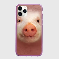 Чехол для iPhone 11 Pro матовый Хрюшка мордашка крупный пятак