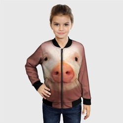 Детский бомбер 3D Хрюшка мордашка крупный пятак - фото 2