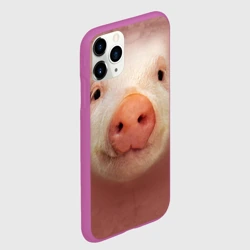 Чехол для iPhone 11 Pro матовый Хрюшка мордашка крупный пятак - фото 2