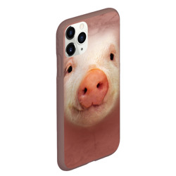 Чехол для iPhone 11 Pro Max матовый Хрюшка мордашка крупный пятак - фото 2