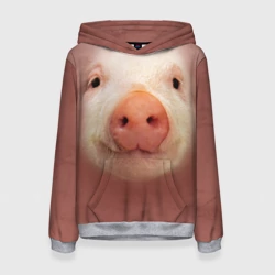 Женская толстовка 3D Хрюшка мордашка крупный пятак