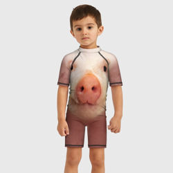 Детский купальный костюм 3D Хрюшка мордашка крупный пятак - фото 2