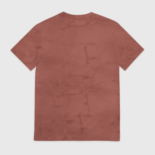 Мужская футболка 3D с принтом Хрюшка мордашка крупный пятак, вид сзади #1