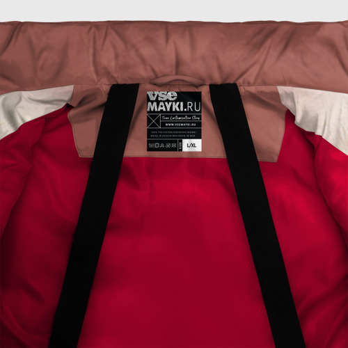Мужская зимняя куртка 3D Хрюшка, цвет красный - фото 7