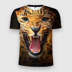 Мужская футболка 3D Slim Леопард