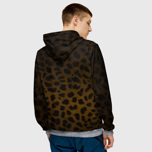 Мужская толстовка 3D Леопард, цвет меланж - фото 4