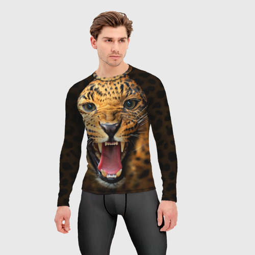Мужской рашгард 3D Леопард, цвет 3D печать - фото 3