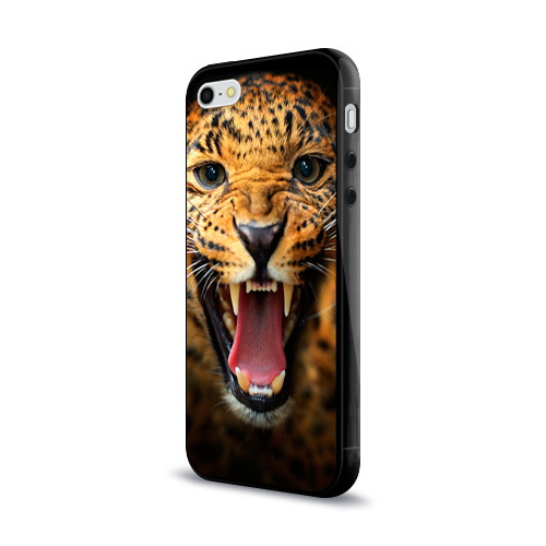 Чехол для iPhone 5/5S глянцевый Леопард Фото 01 Чехол для iPhone 5/5S глянцевый Леопард Фото 01