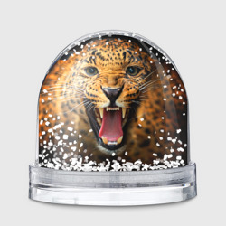 Игрушка Снежный шар Леопард