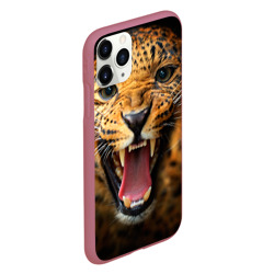 Чехол для iPhone 11 Pro матовый Леопард - фото 2