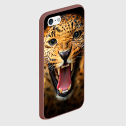 Чехол для iPhone 5/5S матовый Леопард - фото 2