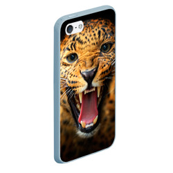 Чехол для iPhone 5/5S матовый Леопард - фото 2