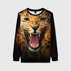 Женский свитшот 3D Леопард
