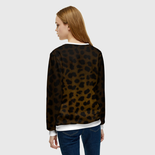 Женский свитшот 3D Леопард, цвет 3D печать - фото 4