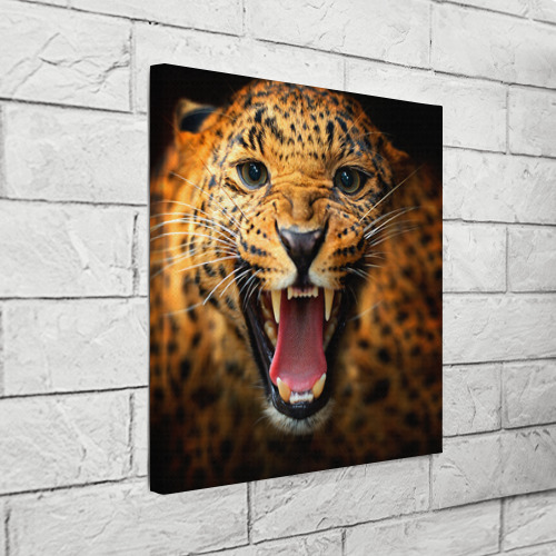 Холст квадратный Леопард, цвет 3D печать - фото 3