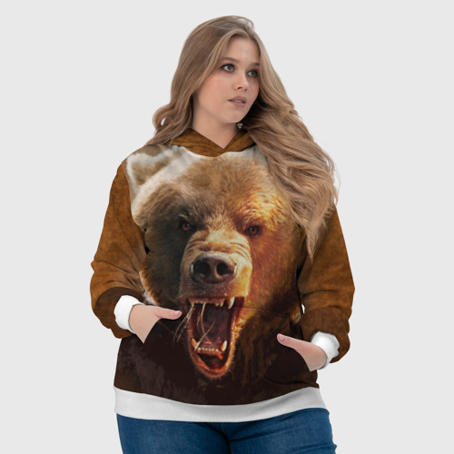 Женская толстовка 3D Медведь, цвет 3D печать - фото 6