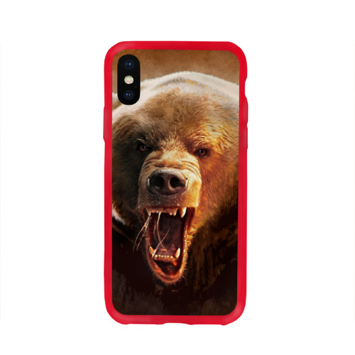 Чехол для iPhone X глянцевый Медведь Фото 01 Чехол для iPhone X глянцевый Медведь Фото 01