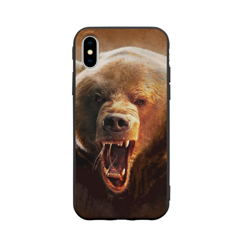 Чехол для iPhone X матовый Медведь Фото 01 Чехол для iPhone X матовый Медведь Фото 01