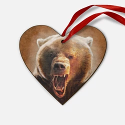 Деревянная игрушка Сердце Медведь