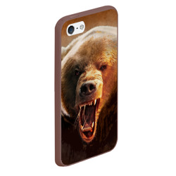Чехол для iPhone 5/5S матовый Медведь - фото 2