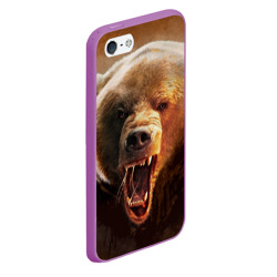 Чехол для iPhone 5/5S матовый Медведь - фото 2